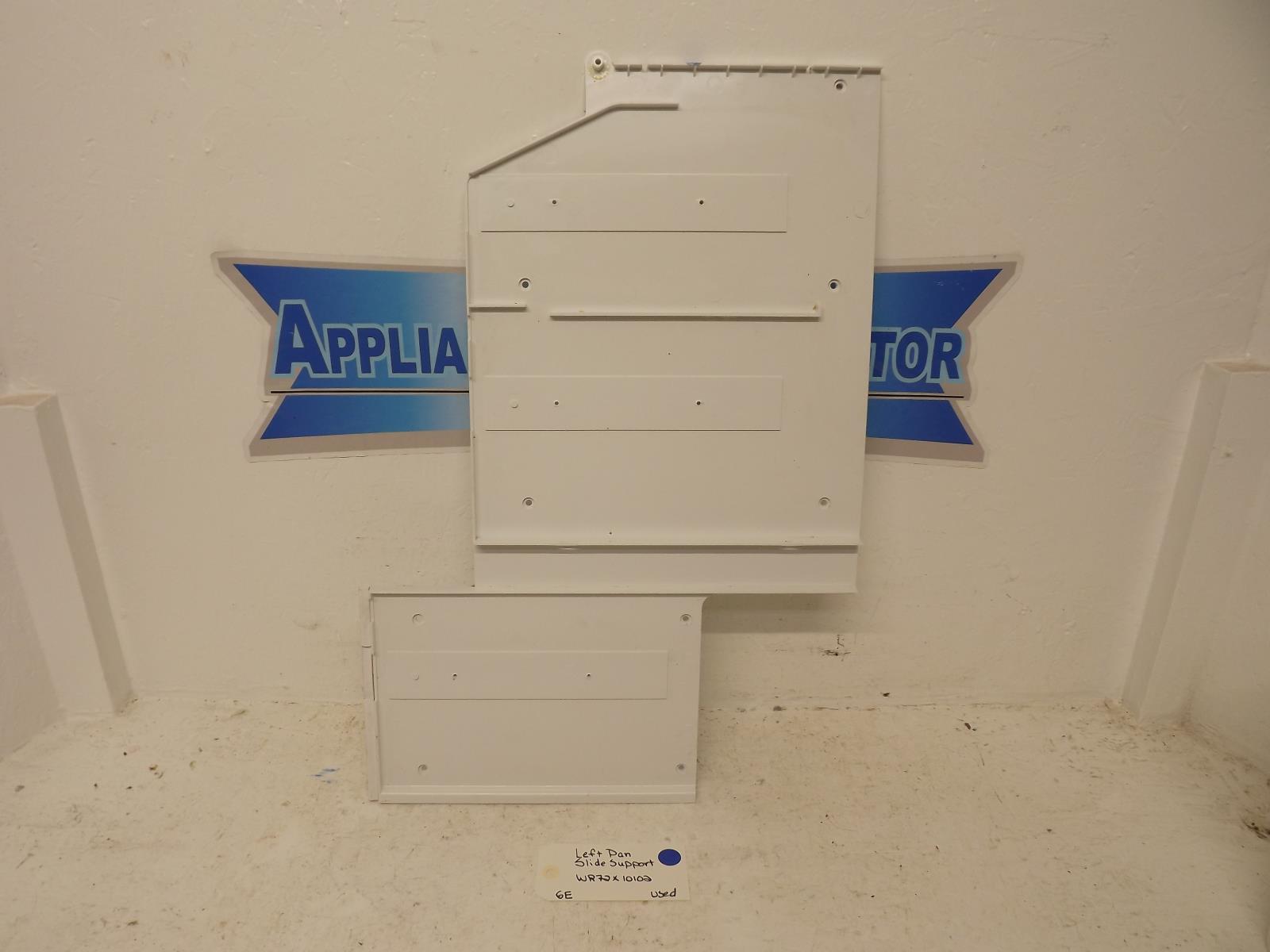 GE Refrigerator WR72X10102 Left Pan Slide Support Used GE Refrigerator WR72X10102 Left Pan Slide Support Used